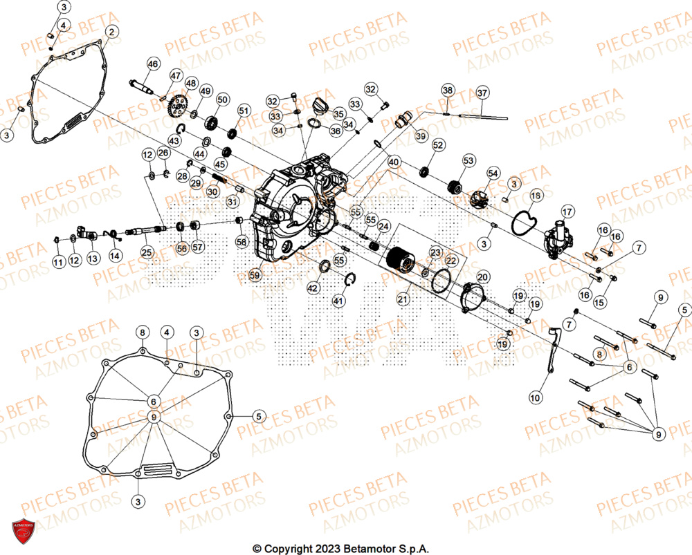 Pompe A Eau AZMOTORS PiÃ¨ces ALP 4.0 350 4T - 2025