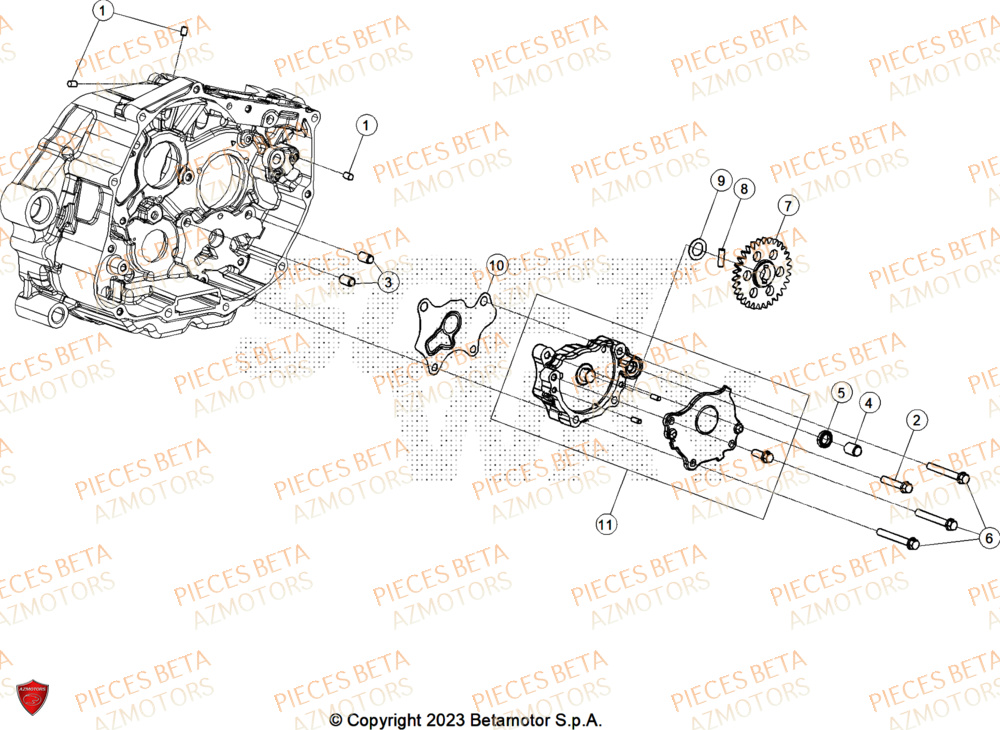 Pompe A Huile AZMOTORS PiÃ¨ces ALP 4.0 350 4T - 2025