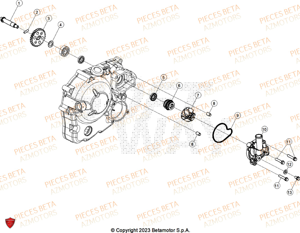 Refroidissement AZMOTORS PiÃ¨ces ALP 4.0 350 4T - 2025