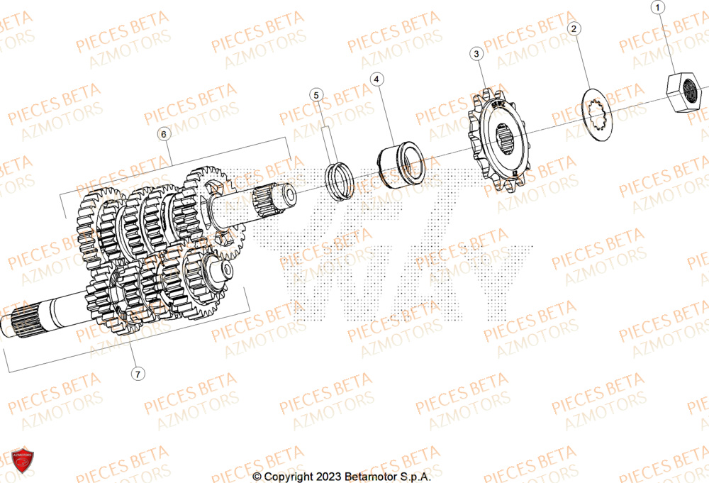 Transmission AZMOTORS PiÃ¨ces ALP 4.0 350 4T - 2025