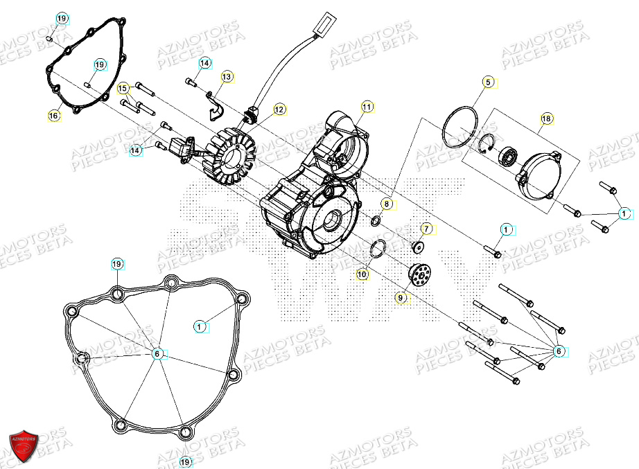 Allumage AZMOTORS PiÃ¨ces ALP 4.0 350 4T - 2024
