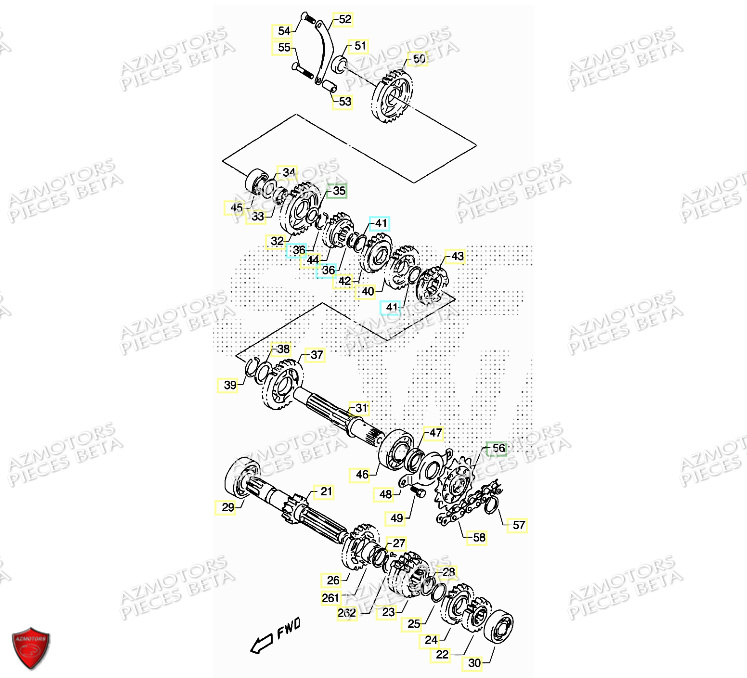 Boite A Vitesses AZMOTORS PiÃ¨ces ALP 4.0 350 4T - 2018