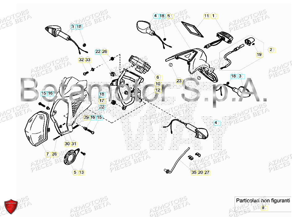 Carenages Phare Clignotants AZMOTORS PiÃ¨ces ALP 4.0 350 4T - 2018