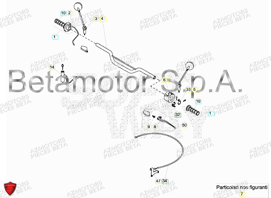 Commandes Guidon AZMOTORS PiÃ¨ces ALP 4.0 350 4T - 2018