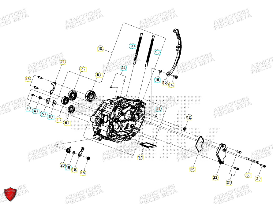 Demi Carter Embrayage AZMOTORS PiÃ¨ces ALP X 350 4T 2024
