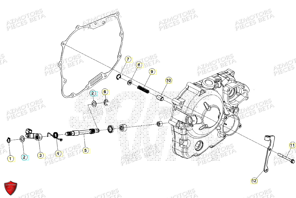 Transmission Principale Embrayage AZMOTORS PiÃ¨ces ALP X 350 4T 2024
