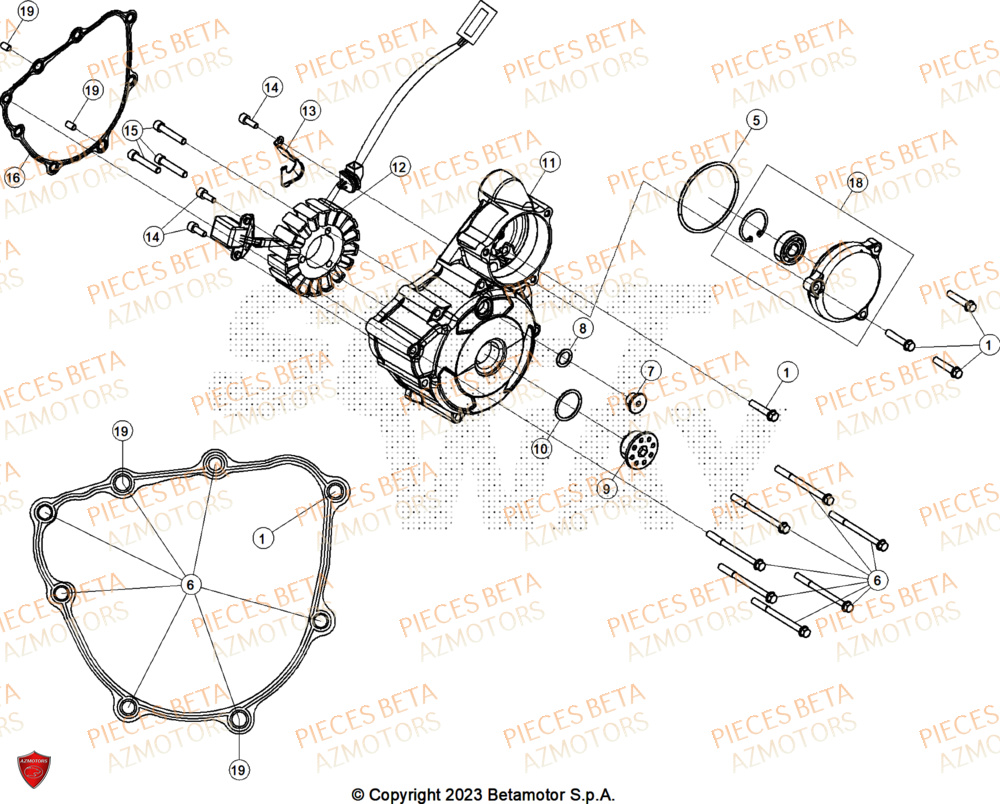 Allumage AZMOTORS PiÃ¨ces ALP X 350 4T 2025
