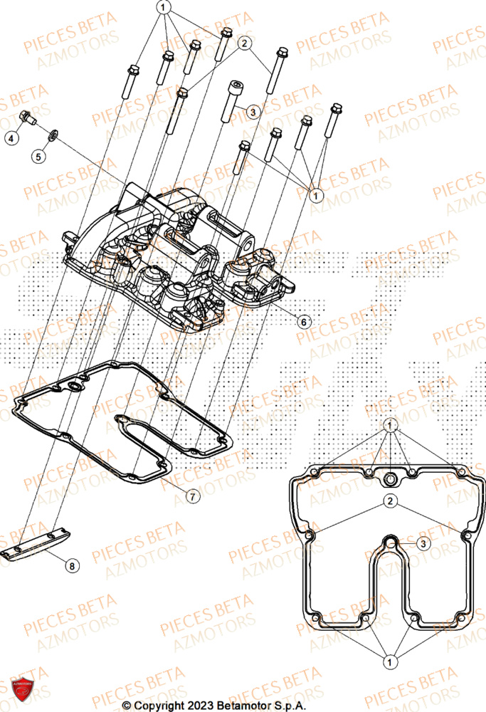 Couvre Culasse AZMOTORS PiÃ¨ces ALP X 350 4T 2025
