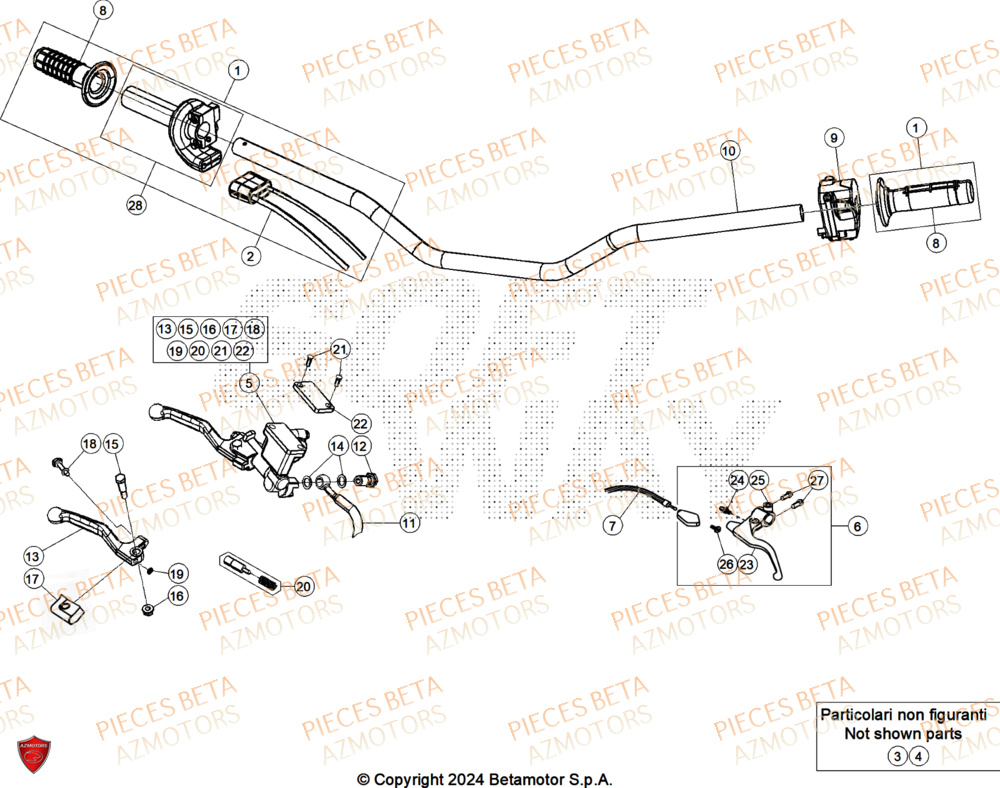 Guidon AZMOTORS PiÃ¨ces ALP X 350 4T 2025
