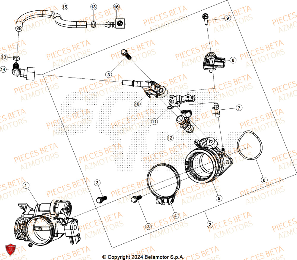 Injection AZMOTORS PiÃ¨ces ALP X 350 4T 2025
