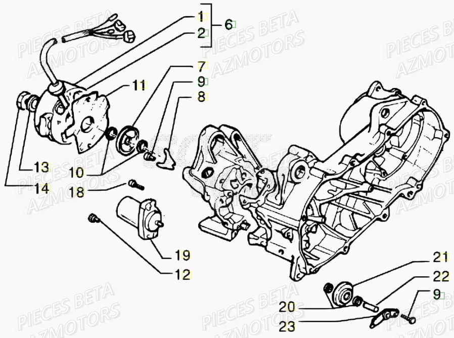 Allumage AZMOTORS PiÃ¨ces Scooter 50 ARK AIR 2007-2011