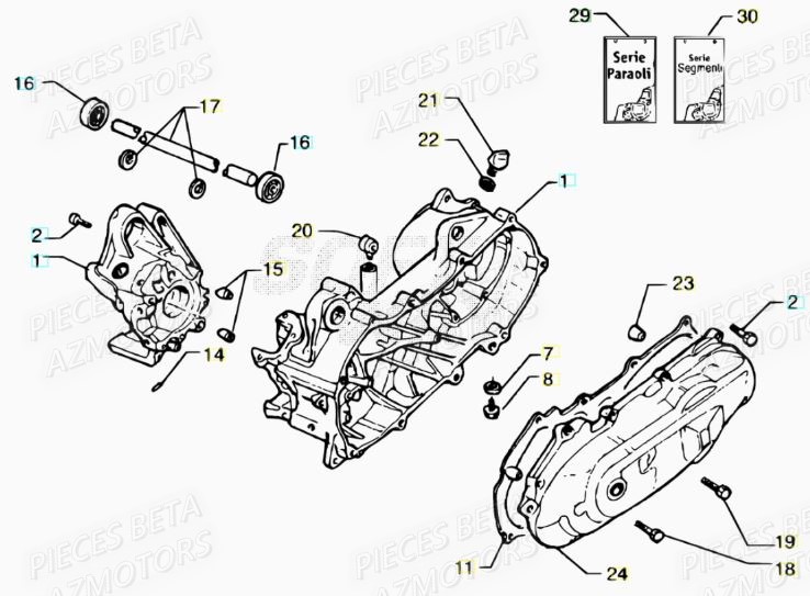 Carter AZMOTORS PiÃ¨ces Scooter 50 ARK AIR 2007-2011