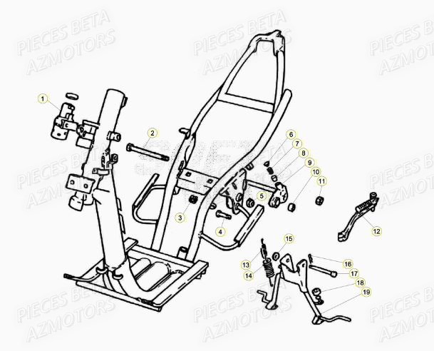 Accessoires Du Chassis AZMOTORS PiÃ¨ces Scooter 50 ARK AIR 2013