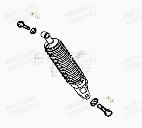 Amortisseur AZMOTORS PiÃ¨ces Scooter 50 ARK AIR 2013
