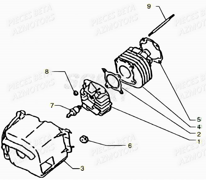 Cylindre AZMOTORS PiÃ¨ces Scooter 50 ARK AIR 2013