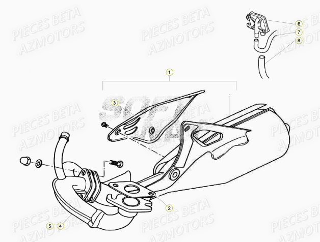 Echappement AZMOTORS PiÃ¨ces Scooter 50 ARK AIR 2013
