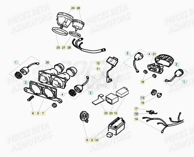 Equipement Electrique AZMOTORS PiÃ¨ces Scooter 50 ARK AIR 2013