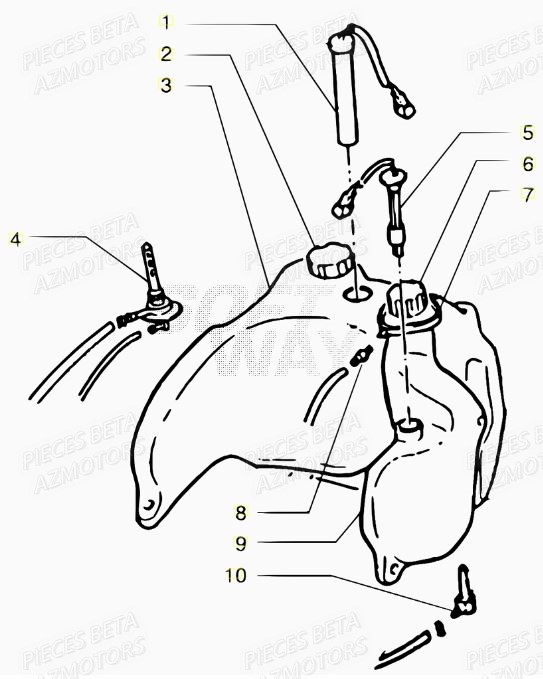 Reservoir AZMOTORS PiÃ¨ces Scooter 50 ARK AIR 2013