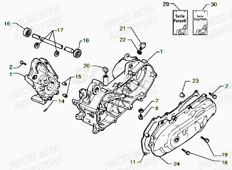 Carter AZMOTORS PiÃ¨ces Scooter 50 ARK LC 2007-2011