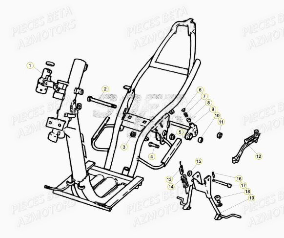 Accessoires Du Chassis AZMOTORS PiÃ¨ces Scooter 50 ARK LC 2013