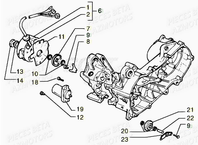 Allumage AZMOTORS PiÃ¨ces Scooter 50 ARK LC 2013
