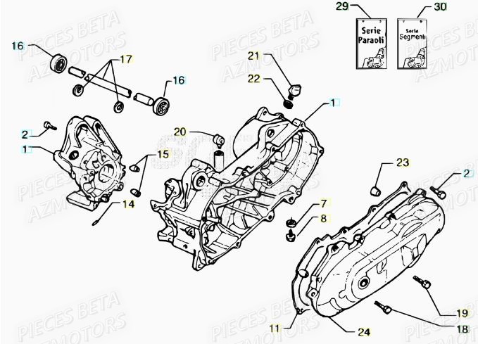 Carter AZMOTORS PiÃ¨ces Scooter 50 ARK LC 2013