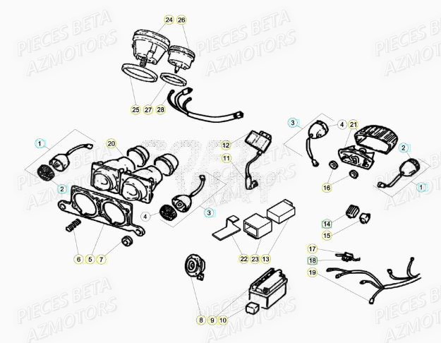 Equipement Electrique AZMOTORS PiÃ¨ces Scooter 50 ARK LC 2013