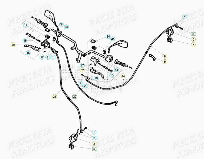 Freins AZMOTORS PiÃ¨ces Scooter 50 ARK LC 2013