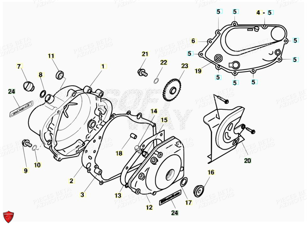 Carter Embrayage AZMOTORS PiÃ¨ces Alp 200cc [2007]