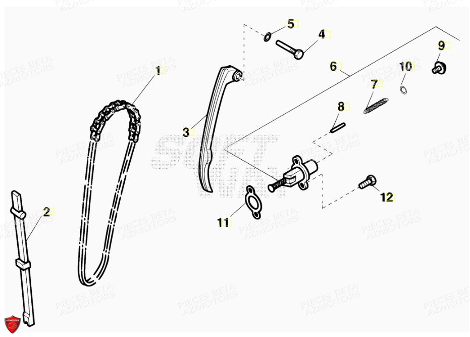 Distribution AZMOTORS PiÃ¨ces Alp 200cc [2007]