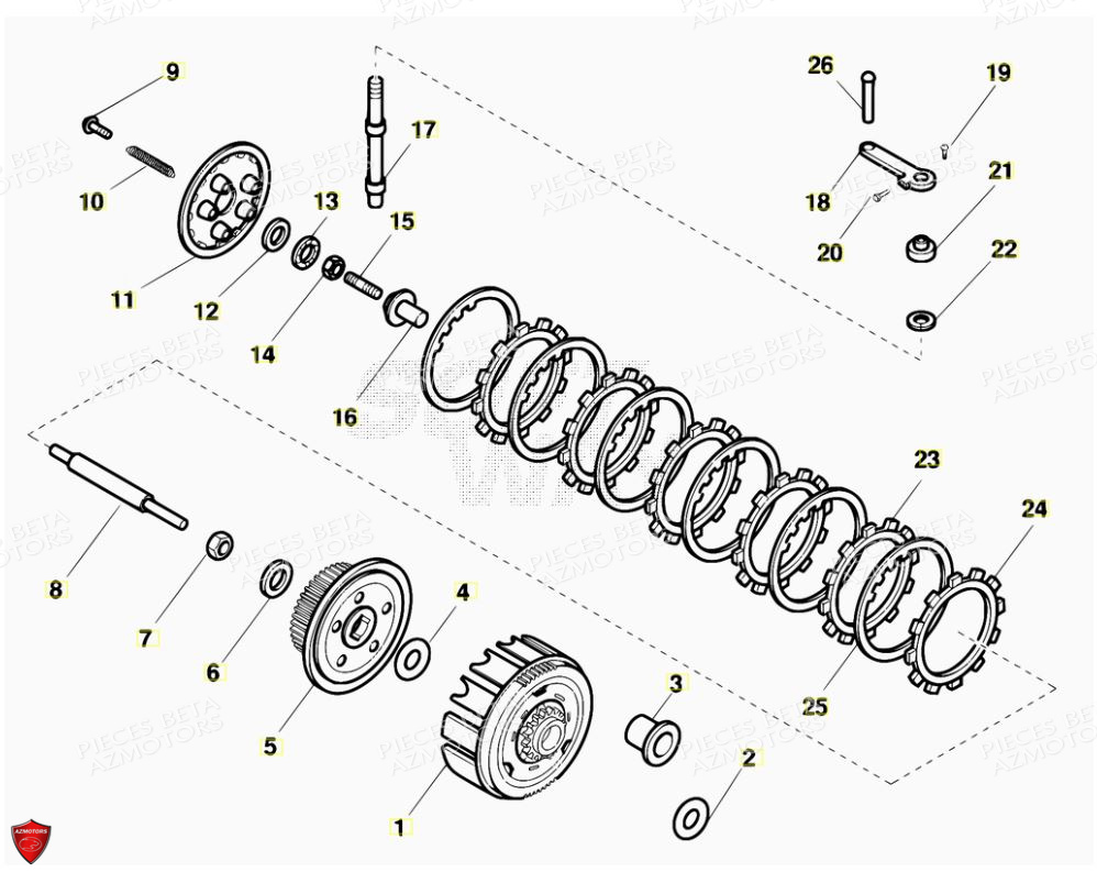 Embrayage AZMOTORS PiÃ¨ces Alp 200cc [2007]