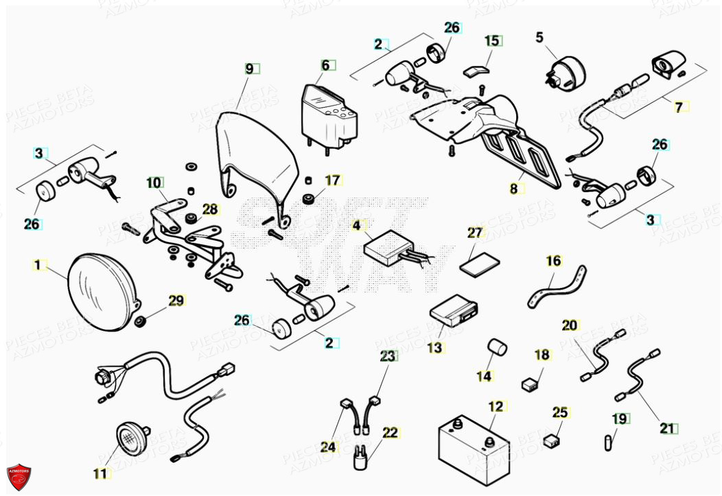 Equipement Electrique AZMOTORS PiÃ¨ces Alp 200cc [2007]