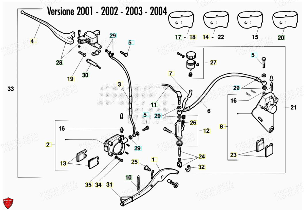 Freins AZMOTORS PiÃ¨ces Alp 200cc [2007]