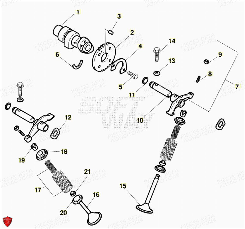 Soupapes AZMOTORS PiÃ¨ces Alp 200cc [2007]