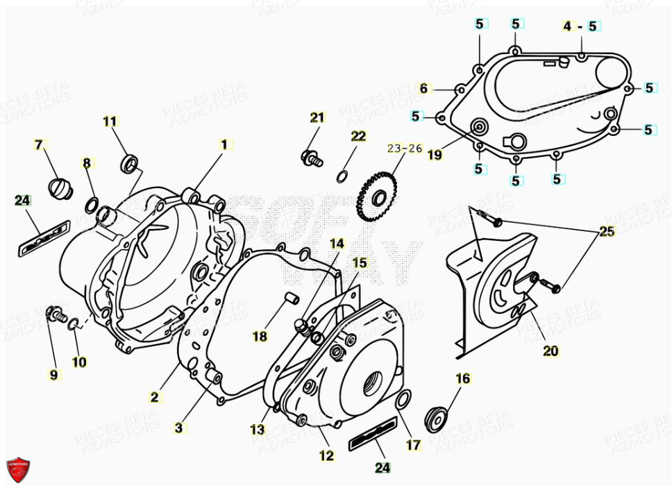 Carter D Embrayage AZMOTORS PiÃ¨ces Alp 200cc [2008-2011]