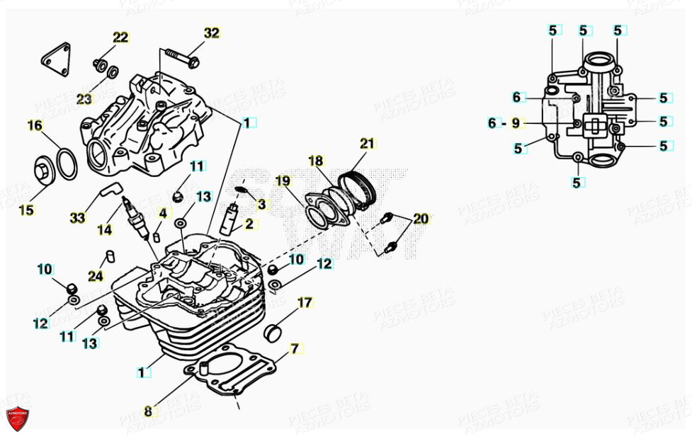 Culasse AZMOTORS PiÃ¨ces Alp 200cc [2008-2011]