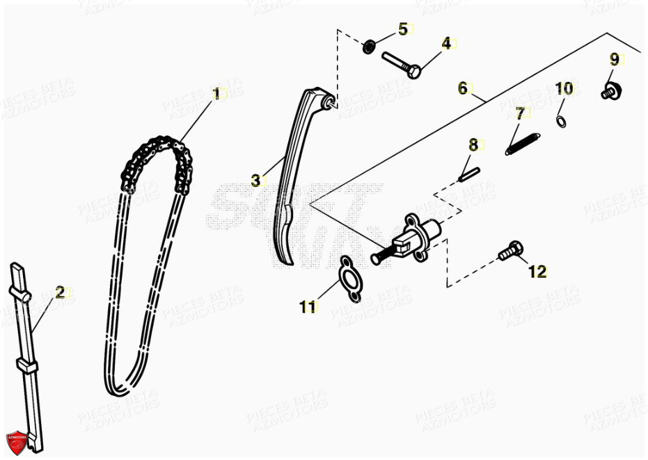 Distribution AZMOTORS PiÃ¨ces Alp 200cc [2008-2011]