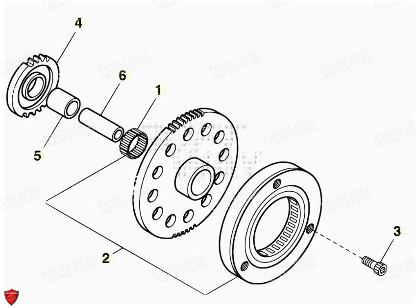 Roue Libre AZMOTORS PiÃ¨ces Alp 200cc [2008-2011]
