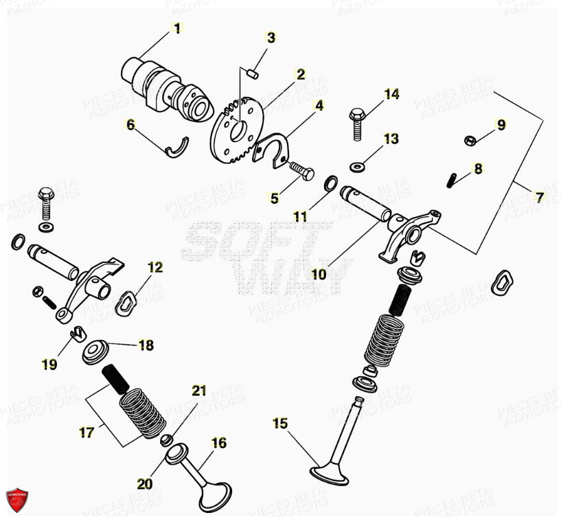 Soupapes AZMOTORS PiÃ¨ces Alp 200cc [2008-2011]