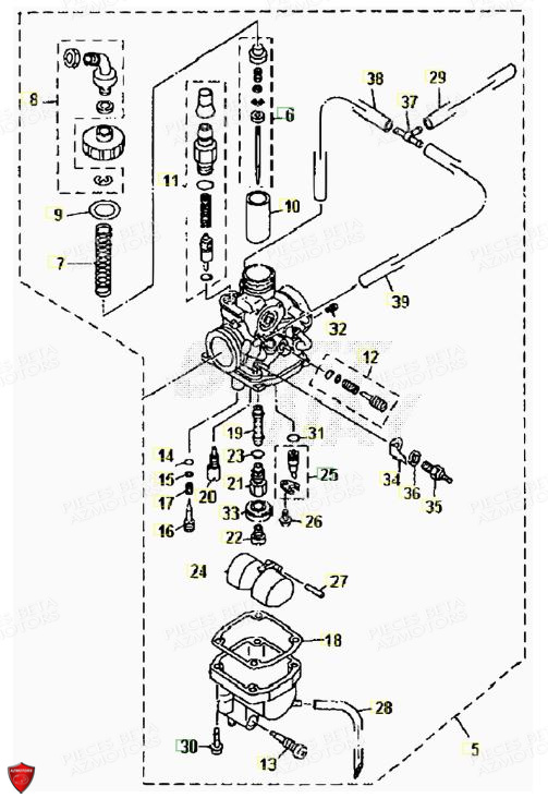 Carburateur AZMOTORS PiÃ¨ces ALP 125 [2008-2011]