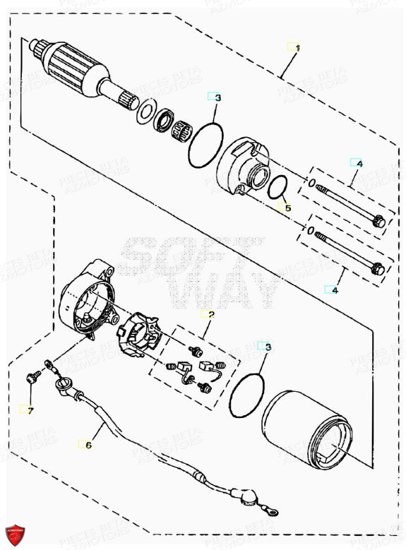 Demarreur AZMOTORS PiÃ¨ces ALP 125 [2008-2011]