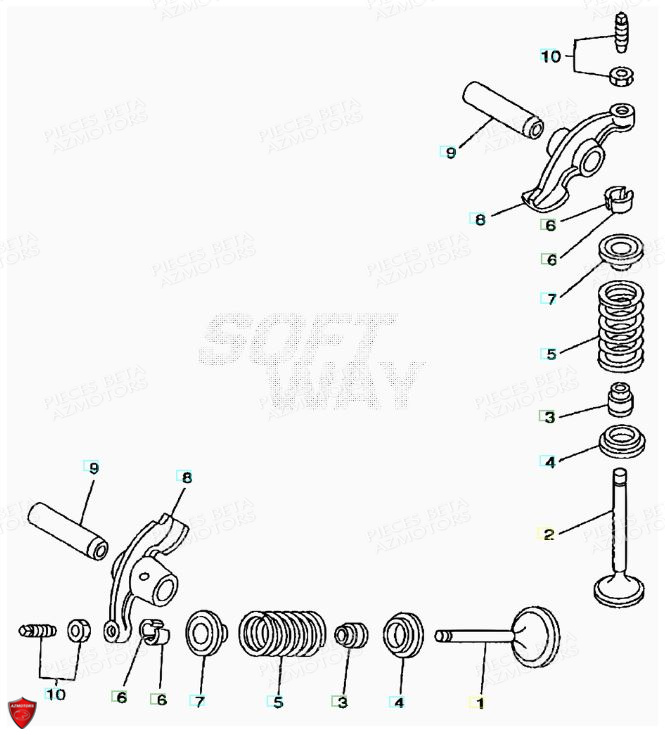 Soupapes AZMOTORS PiÃ¨ces ALP 125 [2008-2011]