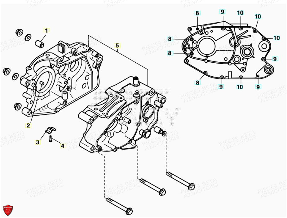 Carter Moteur AZMOTORS PiÃ¨ces ALP 200 [2014-2015]