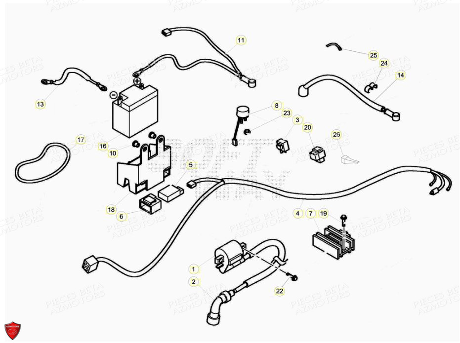 Composants Electronique AZMOTORS PiÃ¨ces ALP 200 [2014-2015]
