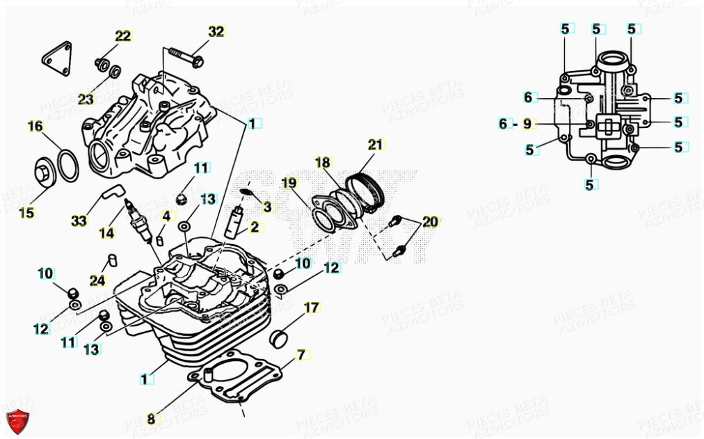 Culasse AZMOTORS PiÃ¨ces ALP 200 [2014-2015]