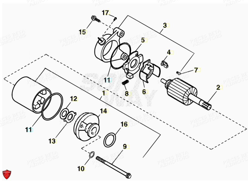 Demarreur AZMOTORS PiÃ¨ces ALP 200 [2014-2015]