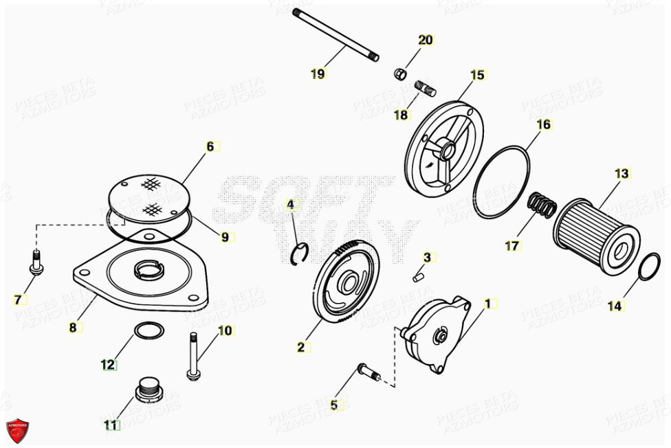Pompe A Huile AZMOTORS PiÃ¨ces ALP 200 [2014-2015]