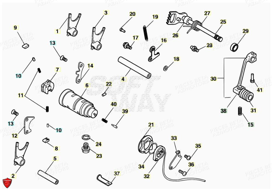 Selecteur De Vitesses AZMOTORS PiÃ¨ces ALP 200 [2014-2015]
