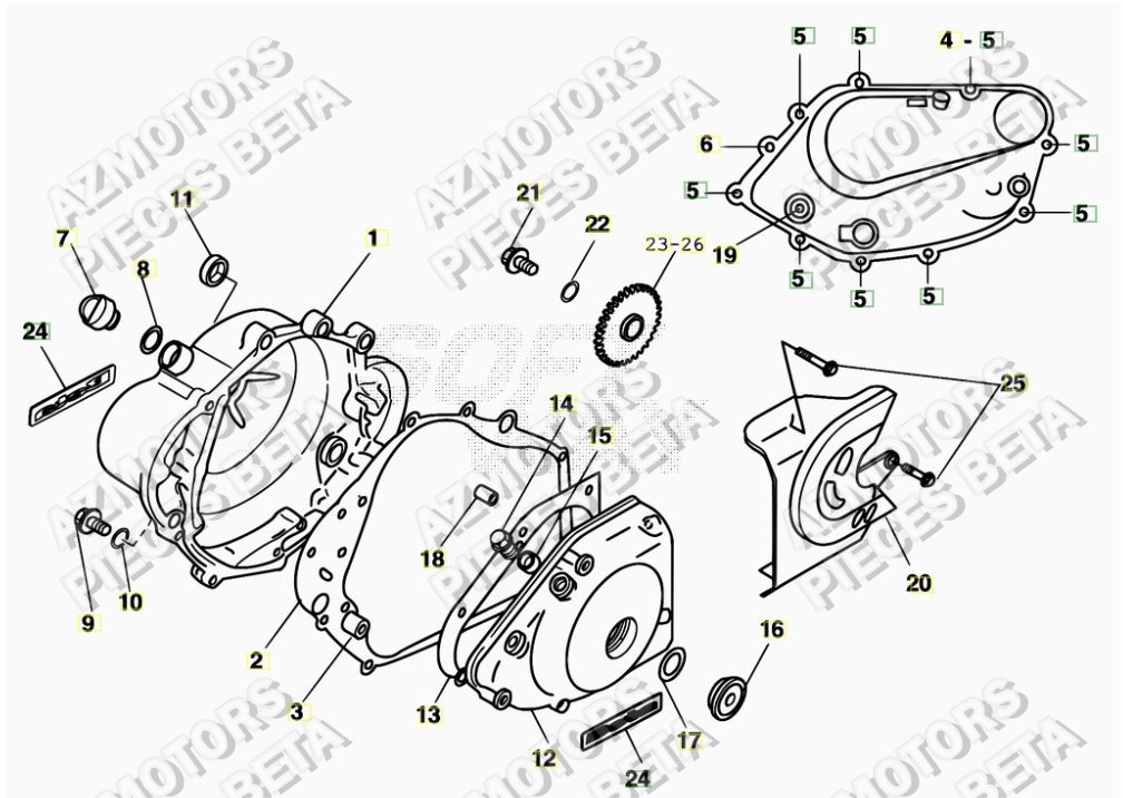 Couvercle Embrayage AZMOTORS PiÃ¨ces ALP 200 [2016-2017]