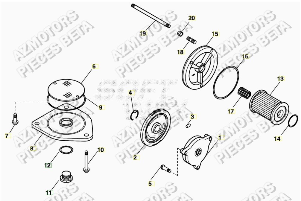 Pompe A Huile AZMOTORS PiÃ¨ces ALP 200 [2016-2017]